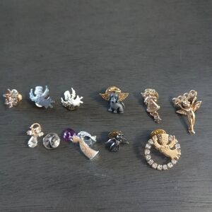 Vntg 10 Angel Pin Collectors Lot Assortment